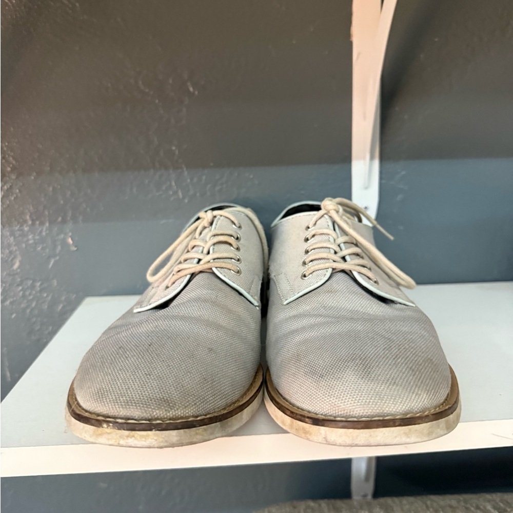 Calvin Klein Gray Suede Oxford Shoes